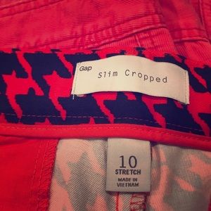 Gap Houndstooth navy/red dress pants